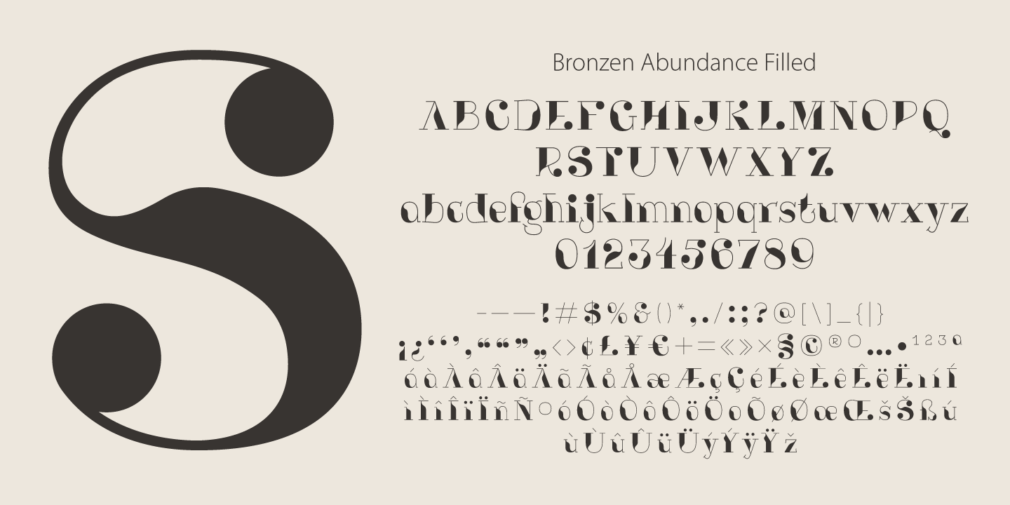 Пример шрифта Bronzen Abundance Pattern